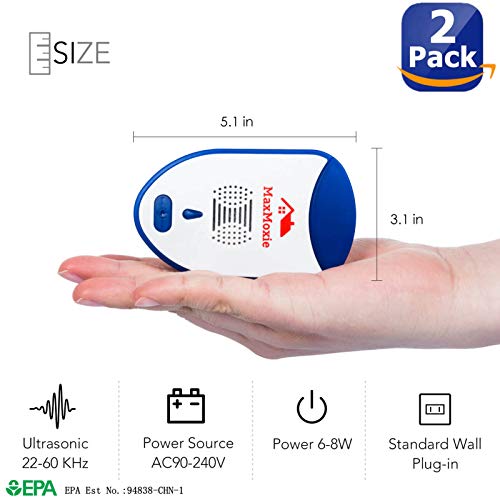 MaxMoxie Ultrasonic Pest Repeller, Humane Mice Control Electronic Insect MaxMoxie buy supplements canada