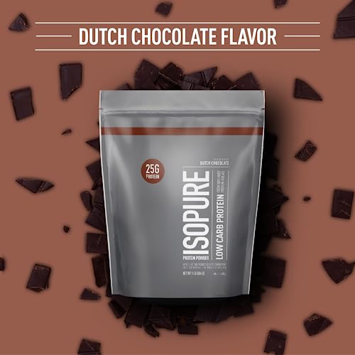 Isopure Dutch Chocolate Whey Isolate Protein Powder with Vitamin C & Zinc for Immune Isopure buy supplements canada