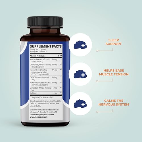 Rest-ZZZ - Powerful Sleep Support Supplement - Fall Asleep & Stay Asleep - Calms Nervous System LifeSeasons buy supplements canada