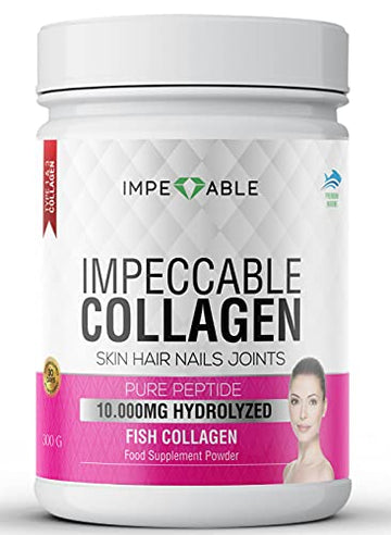 IMPECCABLE Collagen Premium 10.000 mg Pure peptide hydrolyzed Marine Collagen Powder Impeccable buy supplements canada