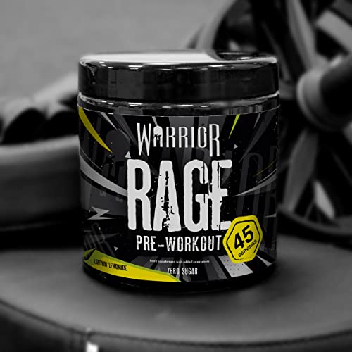 Warrior - RAGE Pre Workout Powder – Lightnin’ Lemonade 392g, WA-RG-045-01 Warrior buy supplements canada
