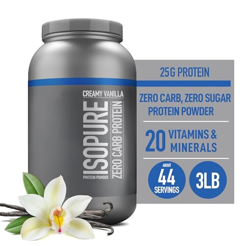 Isopure Protein Powder, Creamy Vanilla Whey Isolate with Vitamin C & Zinc for Immune Isopure buy supplements canada