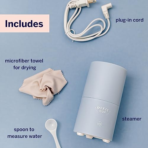 Pixie Menstrual Cup & Disc Steamer Sterilizer 2.0 - Kills 99.9% of Germs with Cleaner Steam Pixie Cup buy supplements canada