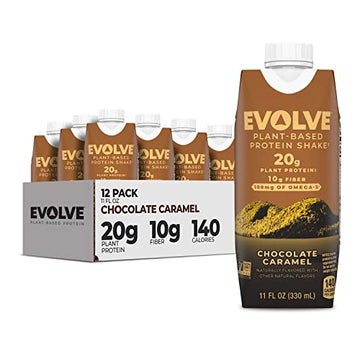 Evolve Plant Based Protein Shake, Chocolate Caramel, 20g Vegan Protein, Dairy Free Evolve buy supplements canada