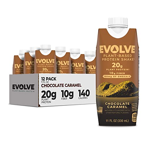 Evolve Plant Based Protein Shake, Chocolate Caramel, 20g Vegan Protein, Dairy Free Evolve buy supplements canada