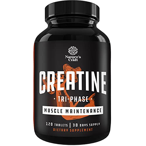 High Strength Tri Phase Creatine Pills - Muscle Mass Gainer and Muscle Recovery Creatine Natures Craft buy supplements canada