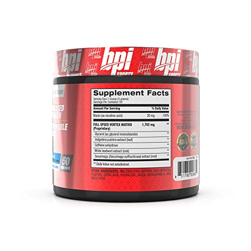 BPI Sports 1.M.R. Vortex Pre-Workout Powder, Blue Raz, 5.3 Ounce BPI Sports buy supplements canada
