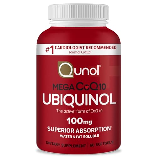Qunol Ubiquinol CoQ10 100mg Softgels, Qunol Mega Ubiquinol 100mg - Superior Absorpti Qunol buy supplements canada