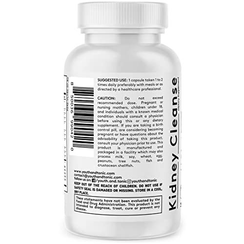 Youth & Tonic Kidney Cleanse Detox for Residual Metabolic Waste & Excess Body Water Youth & Tonic buy supplements canada