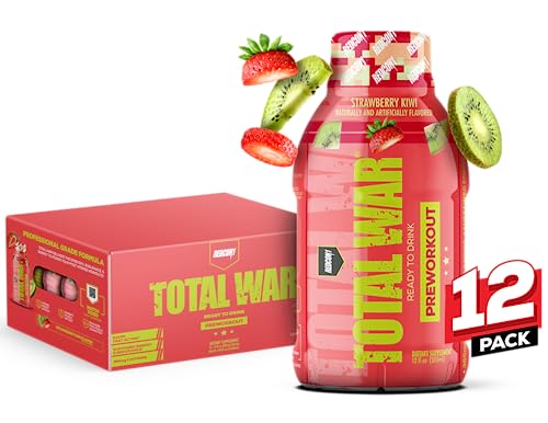 REDCON1 Total War Ready to Drink Preworkout, Strawberry Kiwi - 350mg of Fast Acting REDCON1 buy supplements canada