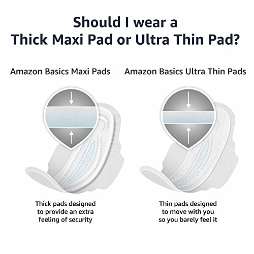 Amazon Basics Thick Maxi Pads with Flexi-Wings for Periods, Extra Heavy Overnight Absorbency Amazon Basics buy supplements canada