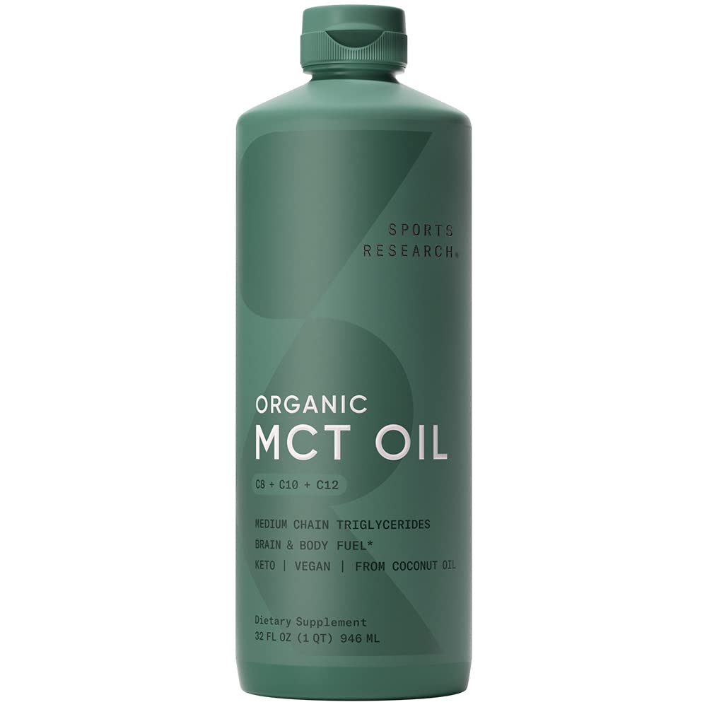 Sports Research Keto MCT Oil from Organic Coconuts - Fatty Acid Fuel for Body Sports Research buy supplements canada