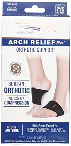 Copper Fit Health Unisex Arch Relief Plus with Built-In Orthotic (Pack of 12) Copper Fit buy supplements canada