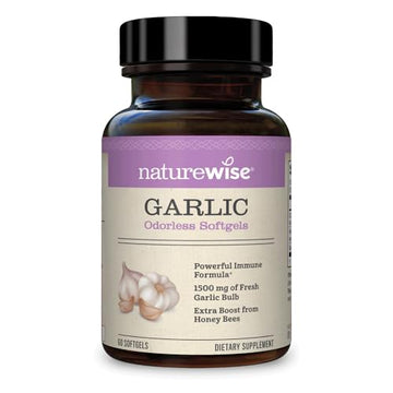 NatureWise Garlic Odorless Softgels 1500mg Support Teeth & Immune System Health NatureWise buy supplements canada