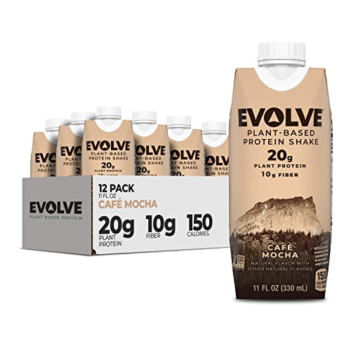 Evolve Plant Based Protein Shake, Café Mocha, 20g Vegan Protein, Dairy Free, No Artificial Evolve buy supplements canada