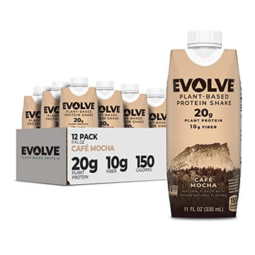Evolve Plant Based Protein Shake, Café Mocha, 20g Vegan Protein, Dairy Free, No Artificial Evolve buy supplements canada