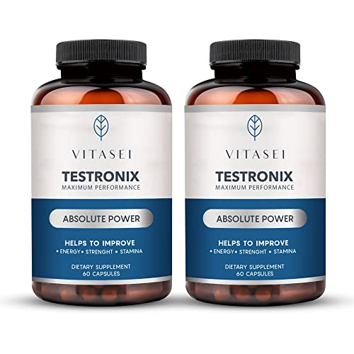 VITASEI Testronix Performance Supplement for Men - Energy and Muscle Supplements for Mens Health - 60 Capsules (Pack of 2) VITASEI buy supplements canada