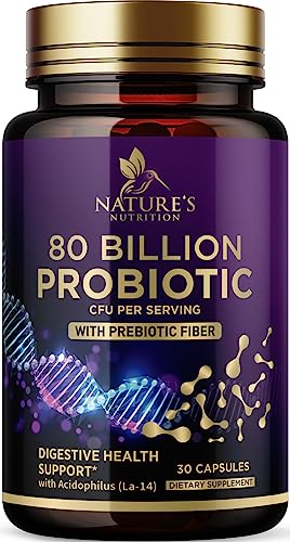 Probiotics for Digestive Health - 80 Billion CFU Guaranteed with Strains for Women's Nature's Nutrition buy supplements canada