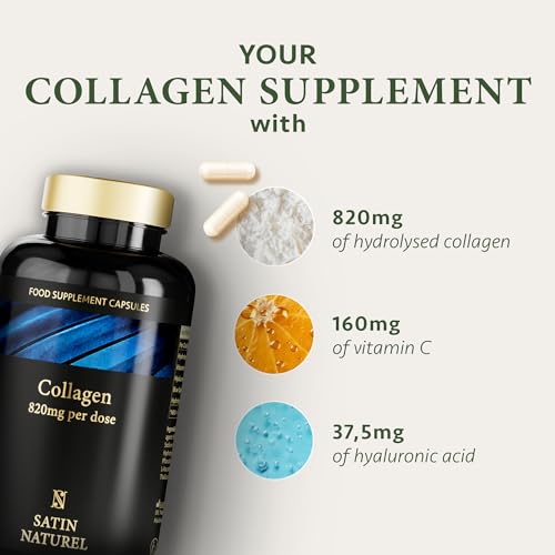 Collagen Capsules 820mg - 180 High Strength Capsules (3 Months Supply) SatinNaturel buy supplements canada