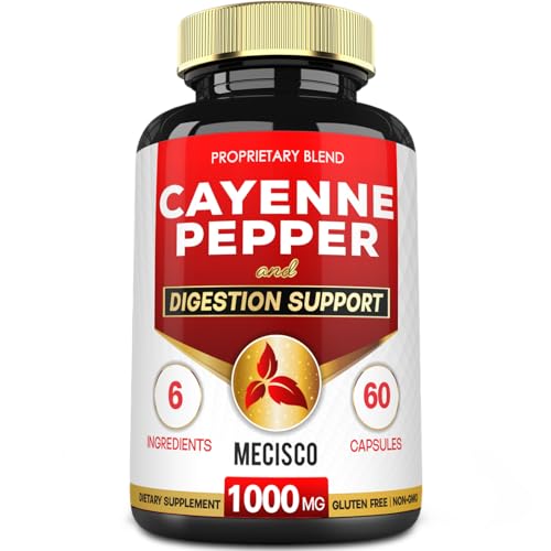 Mecisco 6in1 Cayenne Pepper Capsules Organic with Ginger Root, Beet Root, and Black Pepper Mecisco buy supplements canada