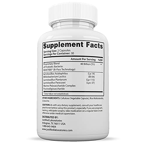 Justified Laboratories (2 Pack) Clear Nails Plus Max Pills 40 Billion CFU Probiotic Supports Justified Laboratories buy supplements canada