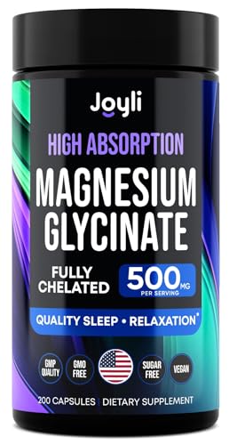 Magnesium Glycinate 500MG - Magnesium for Sleep - High Absorption Chelated Magnesiu JOYLI Nutrition buy supplements canada