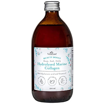 VitaZam Marine Collagen Liquid 10000mg with Hyaluronic Acid, Hydrolysed Peptide, Biotin for Hair, Skin, Nails, Joint, and Muscles, 500 ml VitaZam buy supplements canada
