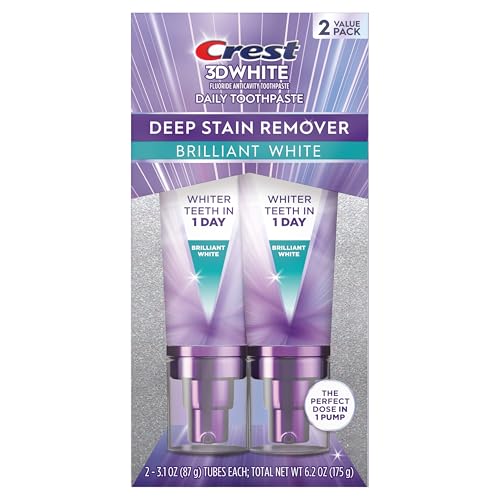 Crest 3DWhite Brilliance Deep Stain Remover Brilliant White Toothpaste - 3.1oz/2pk Crest buy supplements canada