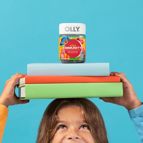 OLLY Kids Immunity Gummy, Immune Support, Wellmune, Elderberry, Vitamin C, Zinc, Chewable Supplement, Cherry - 50 Count OLLY buy supplements canada