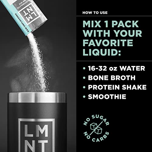 LMNT Zero-Sugar Electrolytes - Raw Unflavored Salt - Hydration Powder Packets Drink LMNT buy supplements canada
