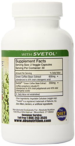 Absolute Nutrition Diet Supplement, Green Coffee Bean Extract with Svetol, 60 Count Absolute Nutrition buy supplements canada