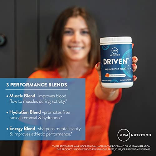 MRM Nutrition Driven Pre-Workout Powder | Mixed Berry Flavored | 125mg Caffeine | Pure MRM buy supplements canada