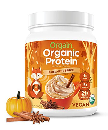 Orgain Organic Vegan Protein Powder, Pumpkin Spice - 21g of Plant Based Protein Orgain buy supplements canada