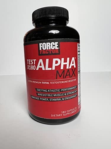 FORCE FACTOR Test X180 Alpha Max, 2-Pack, Total Testosterone and Nitric Oxide Booster Force Factor buy supplements canada