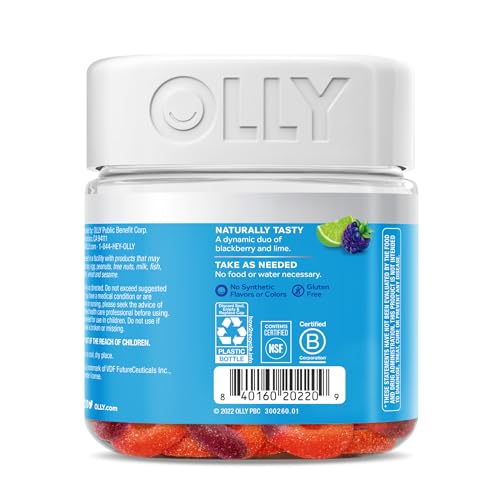 OLLY Pre-Game Energize Workout Gummy Rings, S7 Plant-Based Blend, B Vitamins, Berry OLLY buy supplements canada