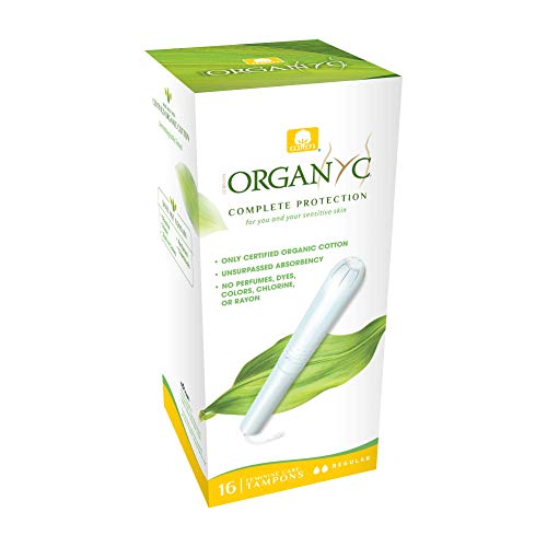 ORGANYC Hypoallergenic 100% Organic Cotton Internal Tampons with Applicator, REGULAR, 16-count Organyc buy supplements canada