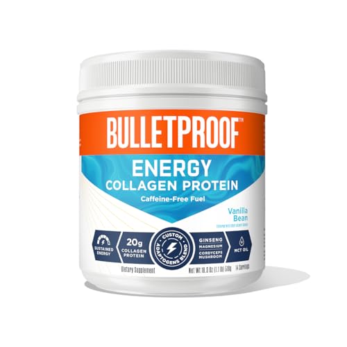 Bulletproof Vanilla Bean Energy Collagen Protein Powder, 18.3 Ounces, Caffeine-Free Fuel Bulletproof buy supplements canada
