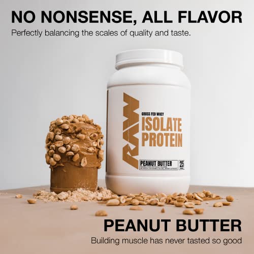 RAW Whey Isolate Protein Powder, Peanut Butter - 100% Grass-Fed Sports Nutrition Protein RAW buy supplements canada