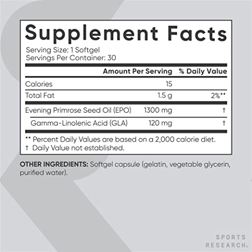 Sports Research Evening Primrose Supplement from Cold Pressed Oil Sports Research buy supplements canada