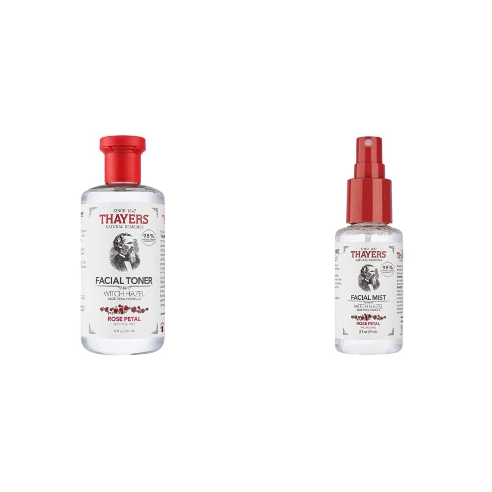 Thayers Alcohol-Free, Hydrating Rose Petal Witch Hazel Facial Toner 12 oz + 3oz THAYERS buy supplements canada
