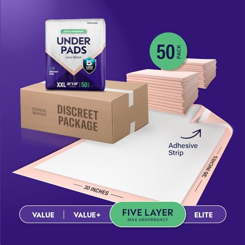 XXL Bed Pads, 5-Layer Disposable 30 x 36 Chucks Pee Pads for Incontinen Stack Man buy supplements canada