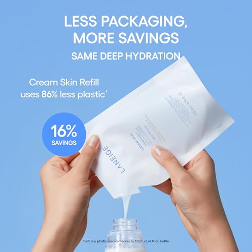 LANEIGE Cream Skin Toner & Moisturizer Mini: Lightweight Refillable Korean Milky Toner with Ceramide LANEIGE buy supplements canada