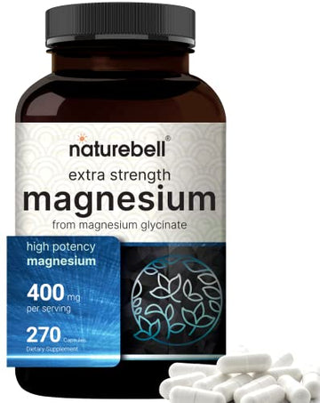 NatureBell Magnesium Glycinate 400mg (Elemental), 270 Capsules – 100% Chelated NatureBell buy supplements canada