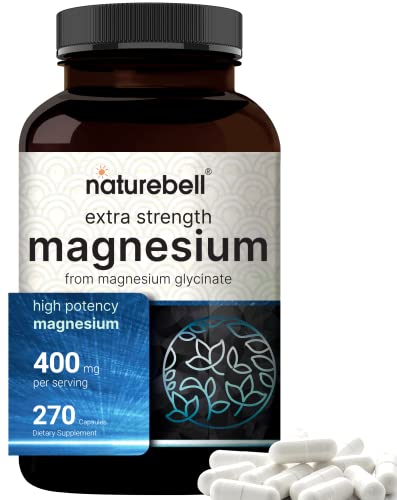 NatureBell Magnesium Glycinate 400mg (Elemental), 270 Capsules – 100% Chelated NatureBell buy supplements canada