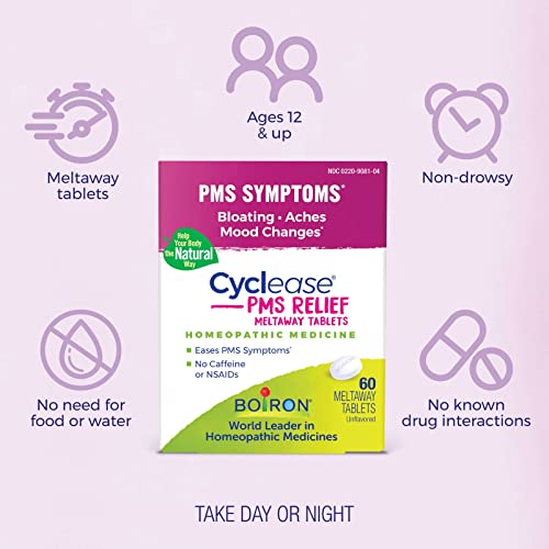 Boiron Cyclease PMS Relief Tablets for Symptoms from PMS of Bloating, Aches, Mood Swings, and Irritability Boiron buy supplements canada