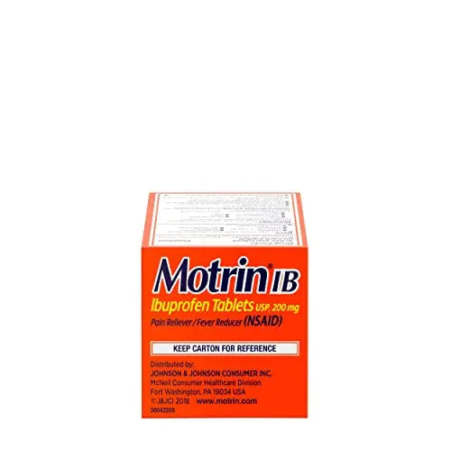 Motrin IB, Ibuprofen 200mg Tablets, Pain Reliever & Fever Reducer for Muscular Aches, Headache, Backache, Menstrual Cramps & Minor Arthritis Pain, NSAID, 100 Ct Motrin buy supplements canada