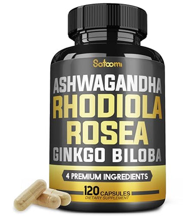 6050mg Rhodiola Rosea Supplement with Ashwagandha Root, Ginkgo Biloba & Black Pepper Satoomi buy supplements canada