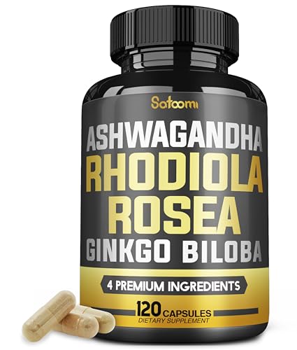 6050mg Rhodiola Rosea Supplement with Ashwagandha Root, Ginkgo Biloba & Black Pepper Satoomi buy supplements canada
