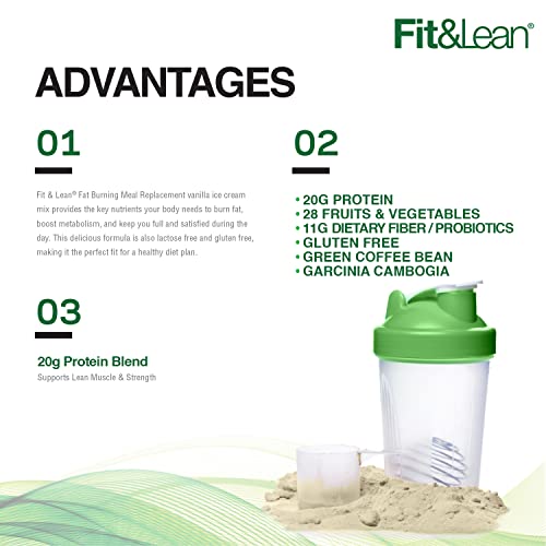 Fit & Lean Meal Shake, Fat Burning Meal Replacement, Protein, Fiber, Probiotics, Vanilla Fit & Lean buy supplements canada