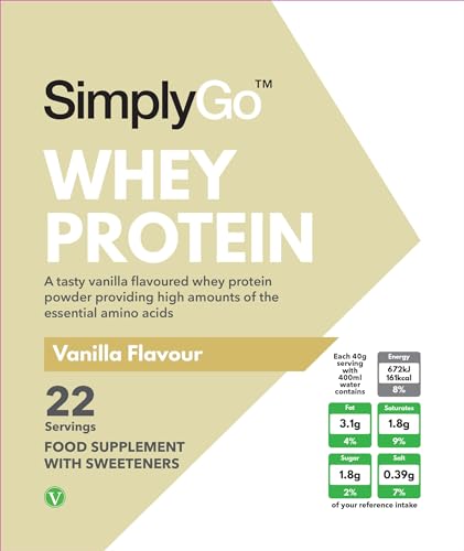 SimplyGo Whey Protein Powder | 900g | Simply Add 30g to Water, Juice or Shakes Simply Supplements buy supplements canada
